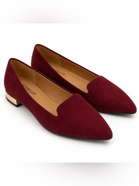 Seychelles Ruby II Burgundy Pointed Toe Flats Size 10 Like New Women's Burgundy